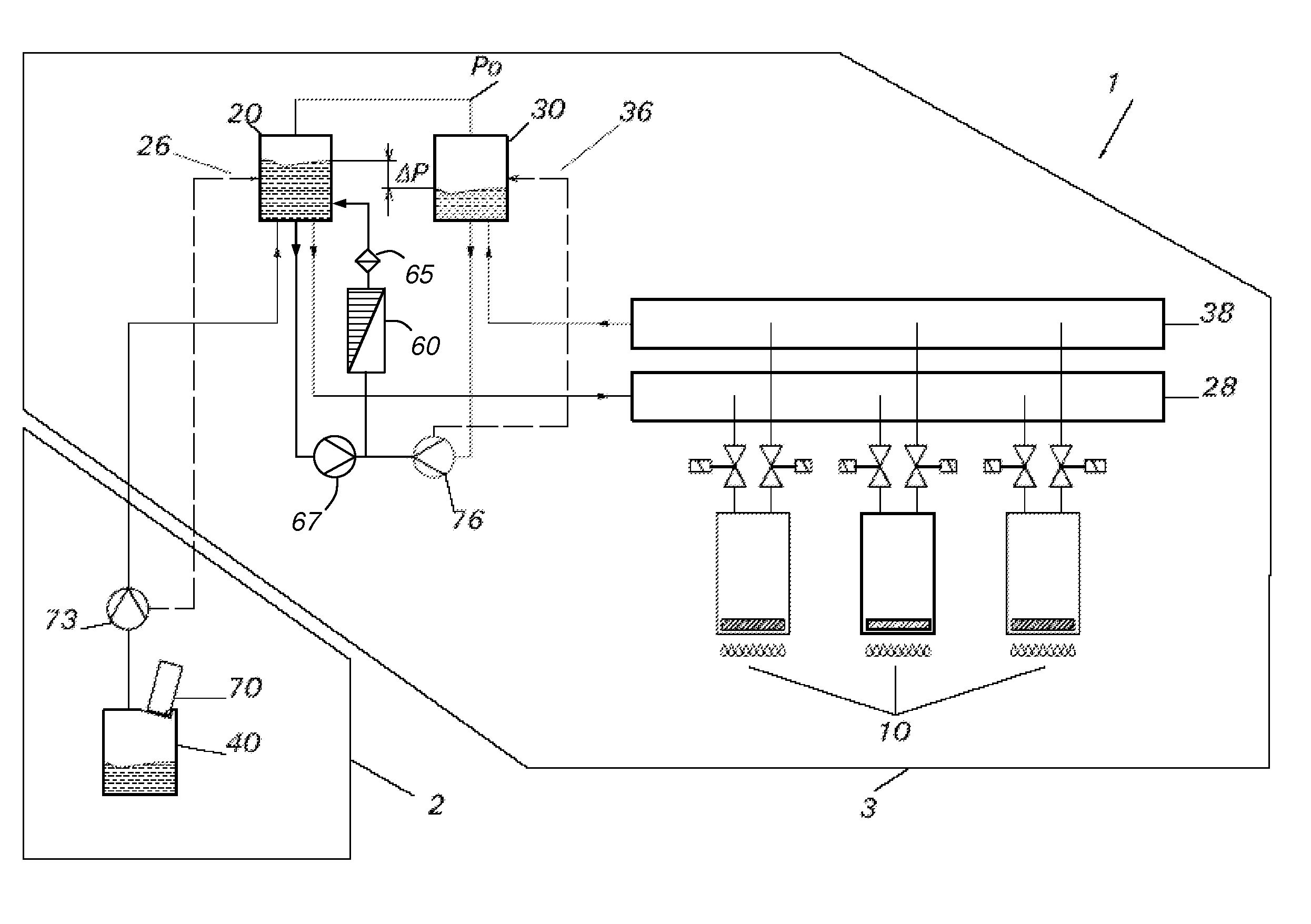 Ink degassing for circulating ink supply systems in ink jet printers