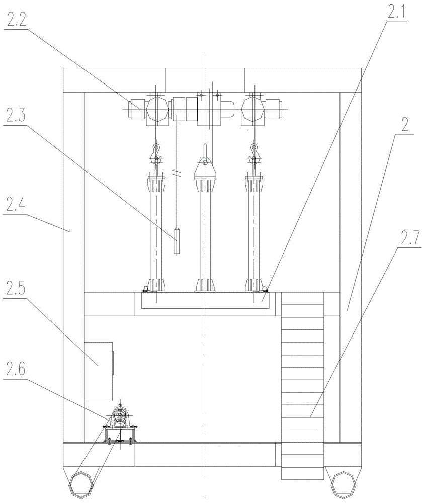 A rh vacuum tank repairing device