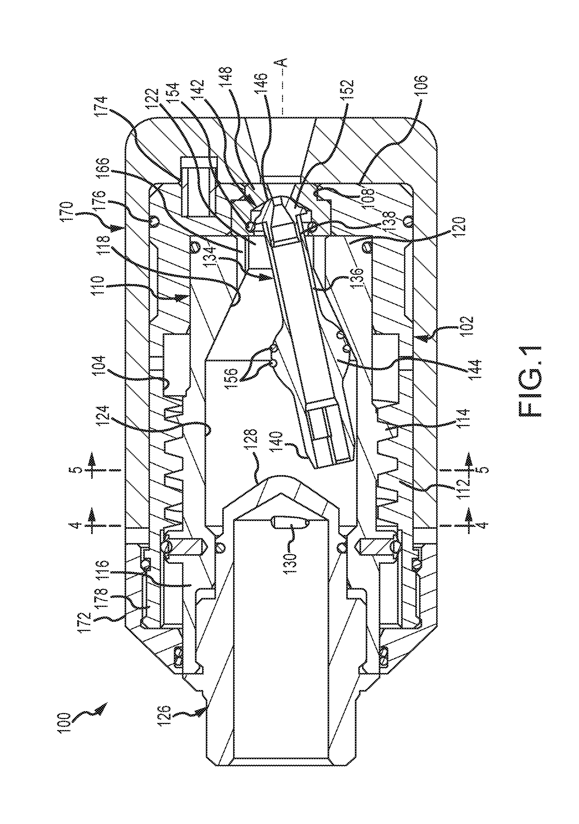 Internally adjustable spray angle rotary nozzle