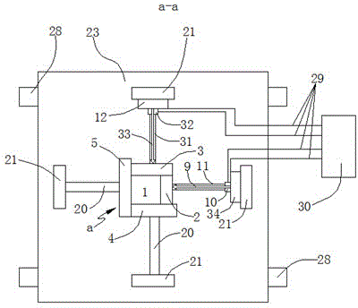 True-triaxial seepage characteristic and strength testing device for large-size soil sample