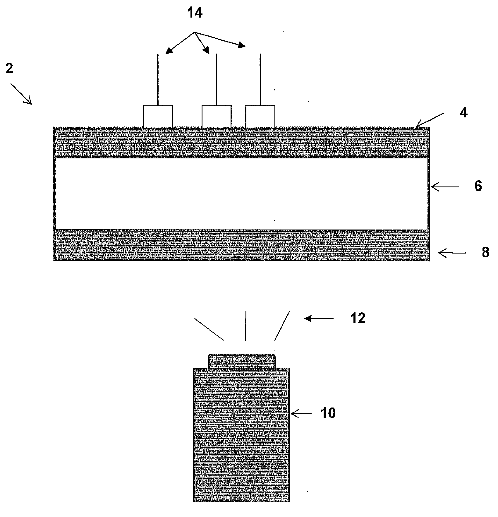 Near field detector for integrated surface plasmon resonance biosensor applications