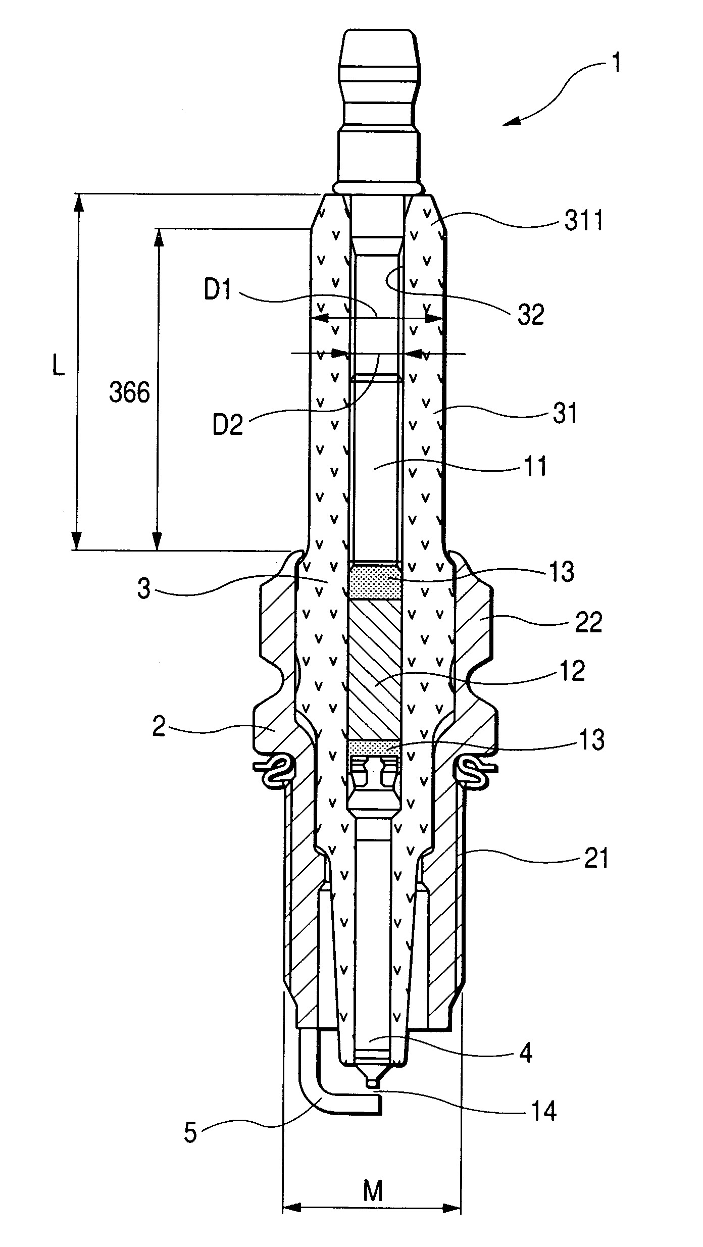 Spark plug with increased durability