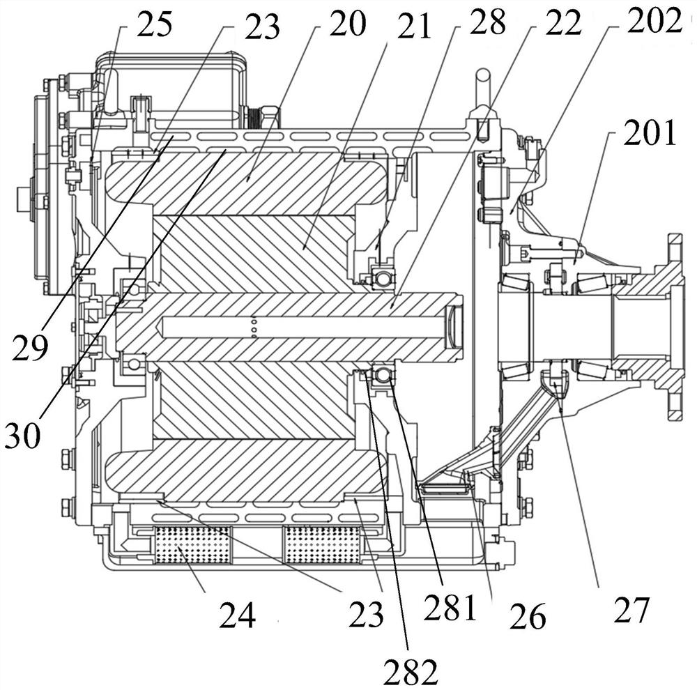 Water-oil combined cooling gear motor base