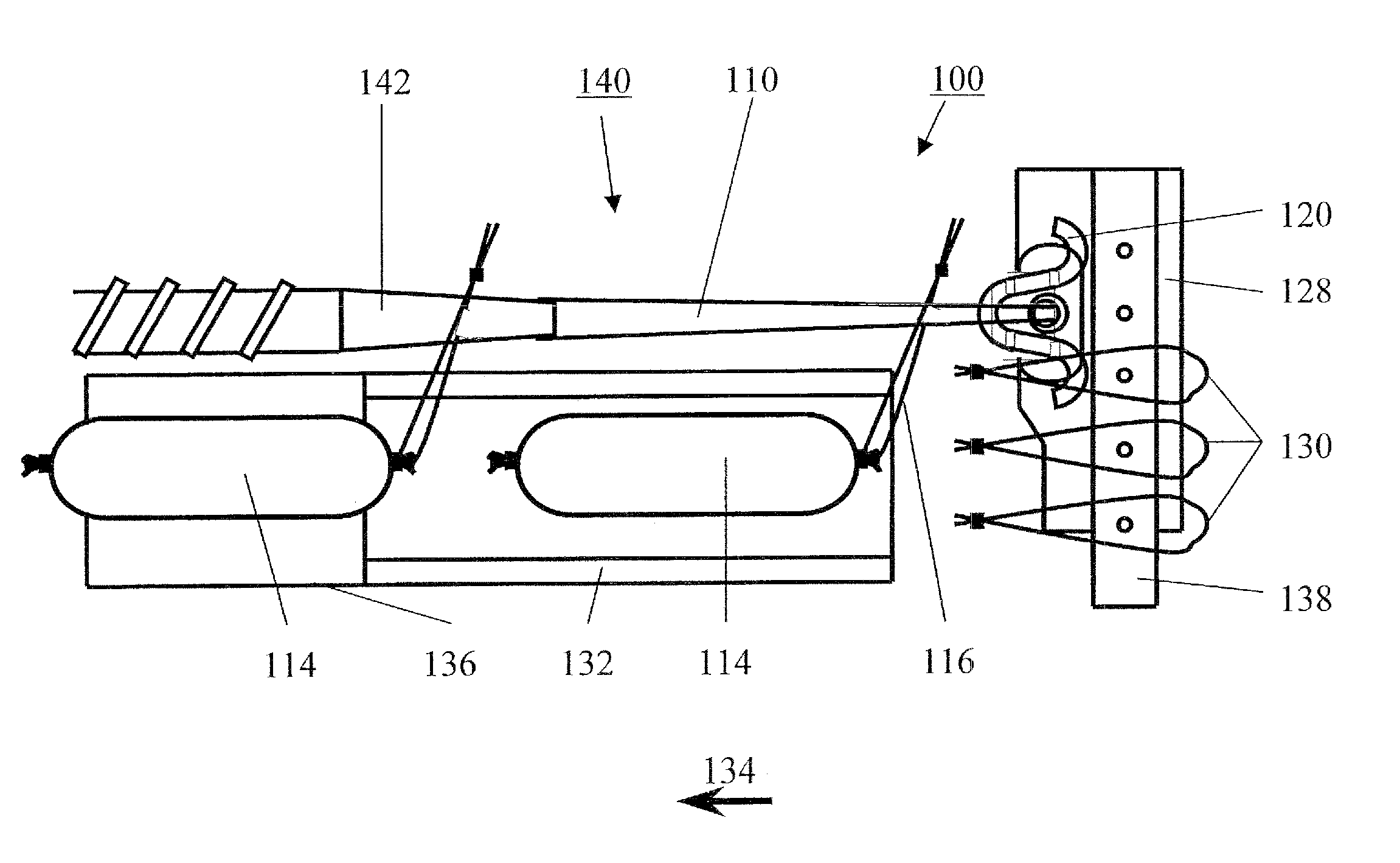 Apparatus for picking up and guiding loops