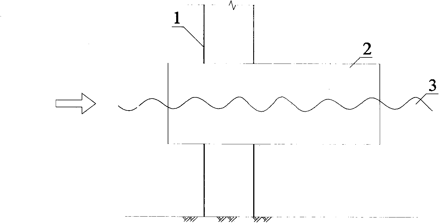 Reduction method for basic wave current vibration of offshore wind power single pile