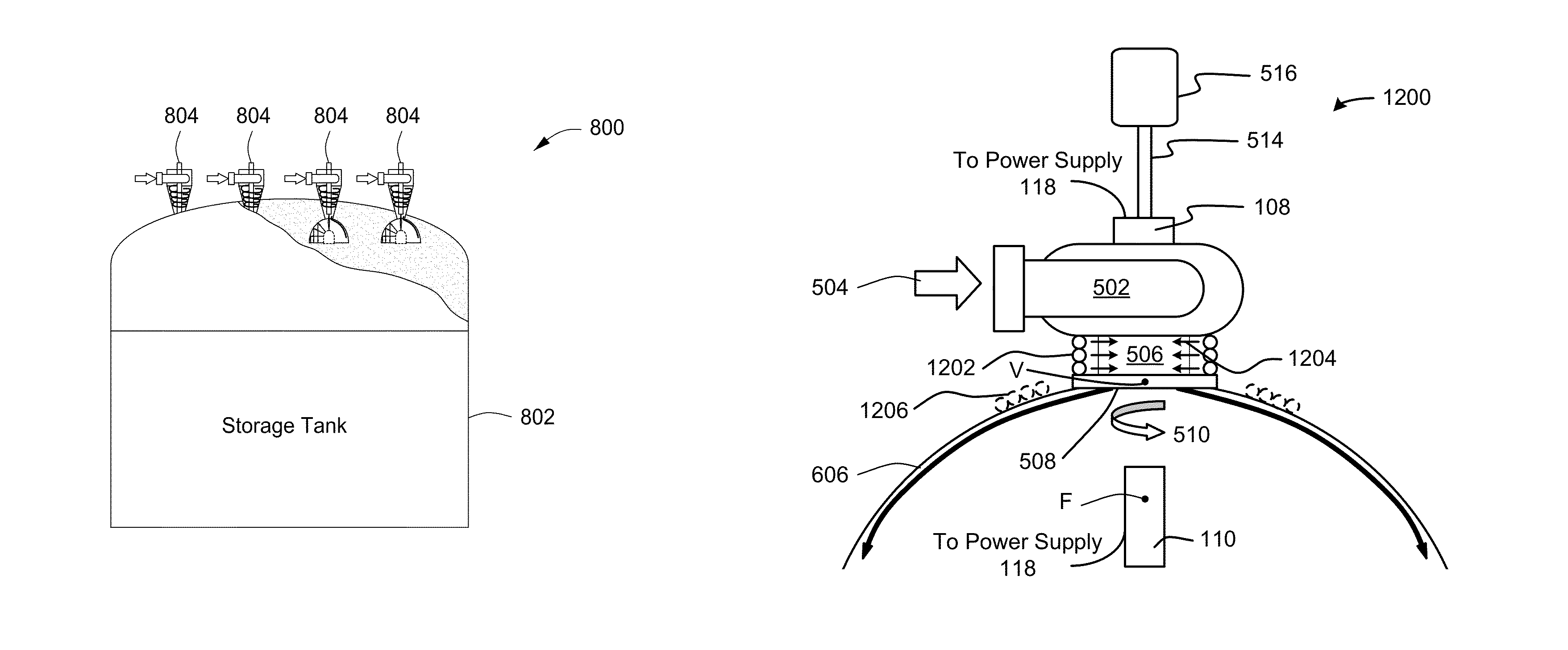 System for treating a substance with wave energy from an electrical arc and a second source