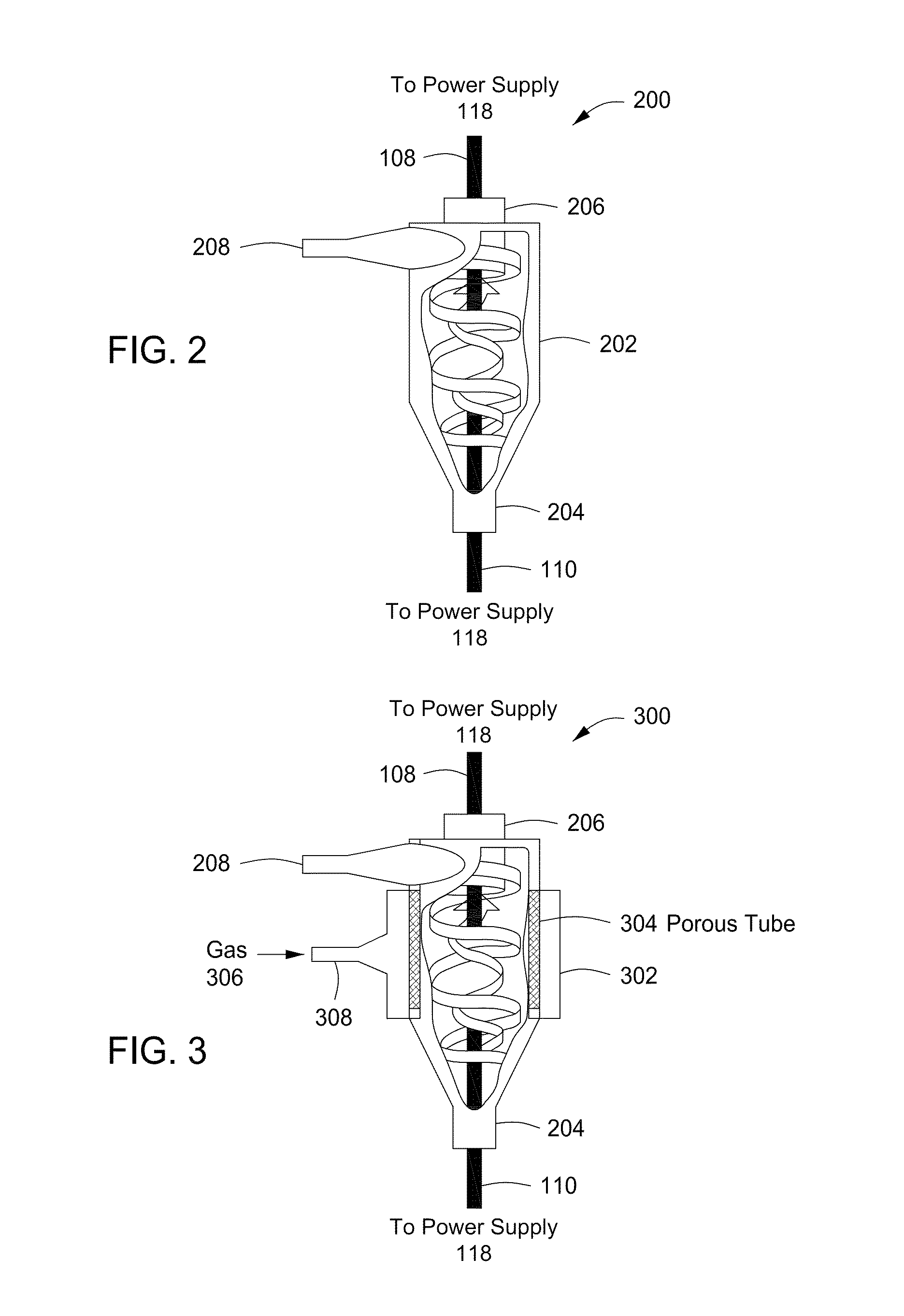 System for treating a substance with wave energy from an electrical arc and a second source