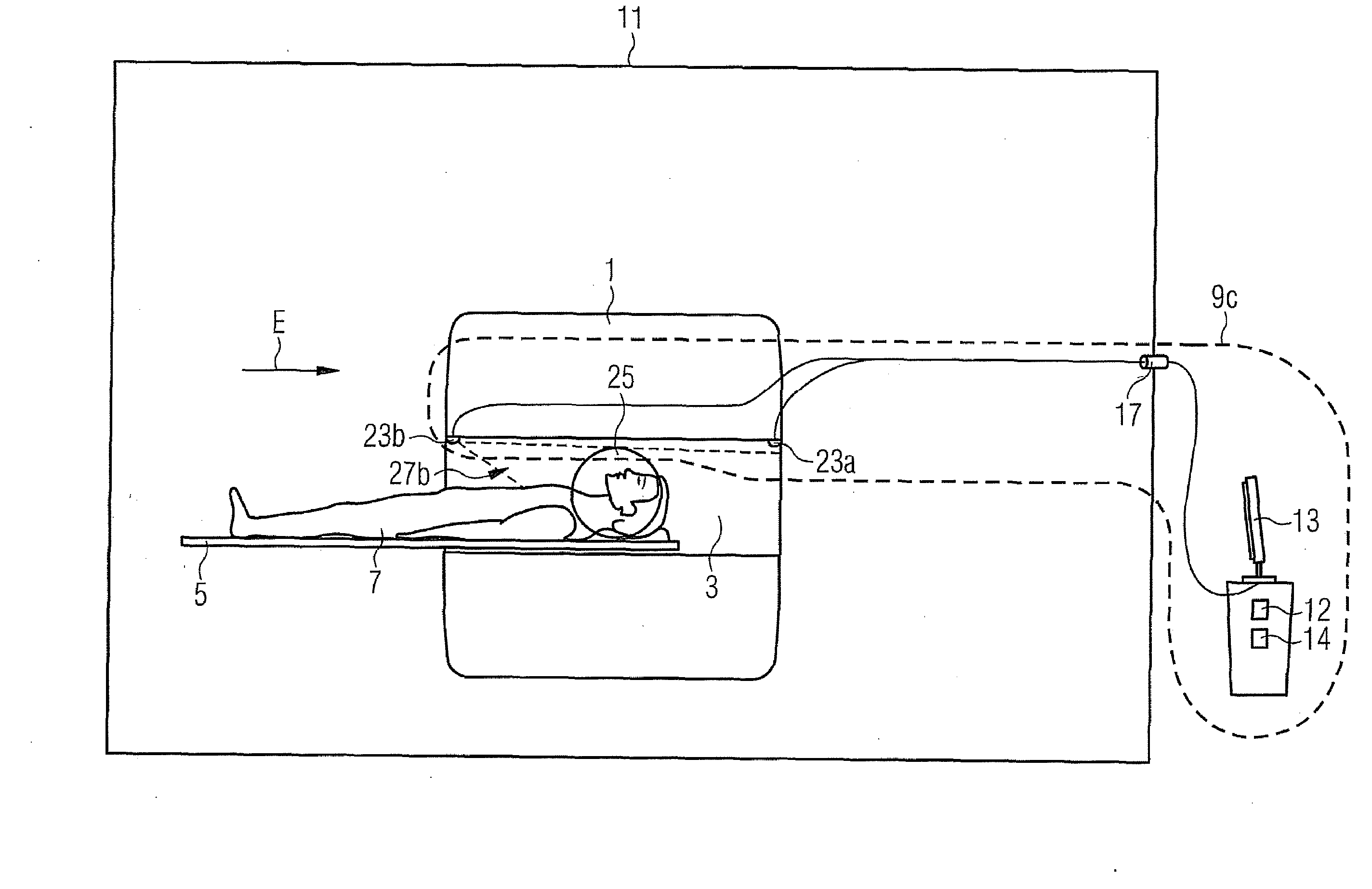 Tomography arrangement and method for monitoring persons