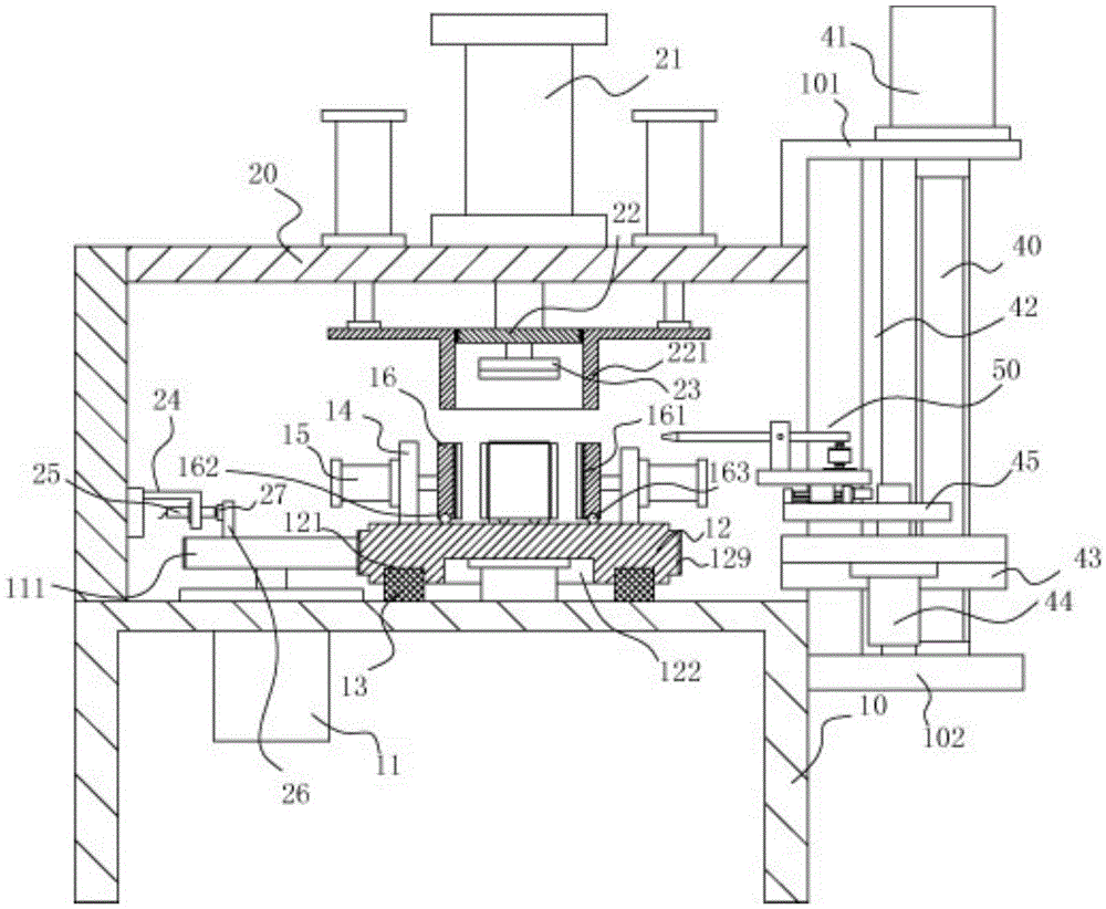 Automatic rotary spray painting mechanism for ceramic processing