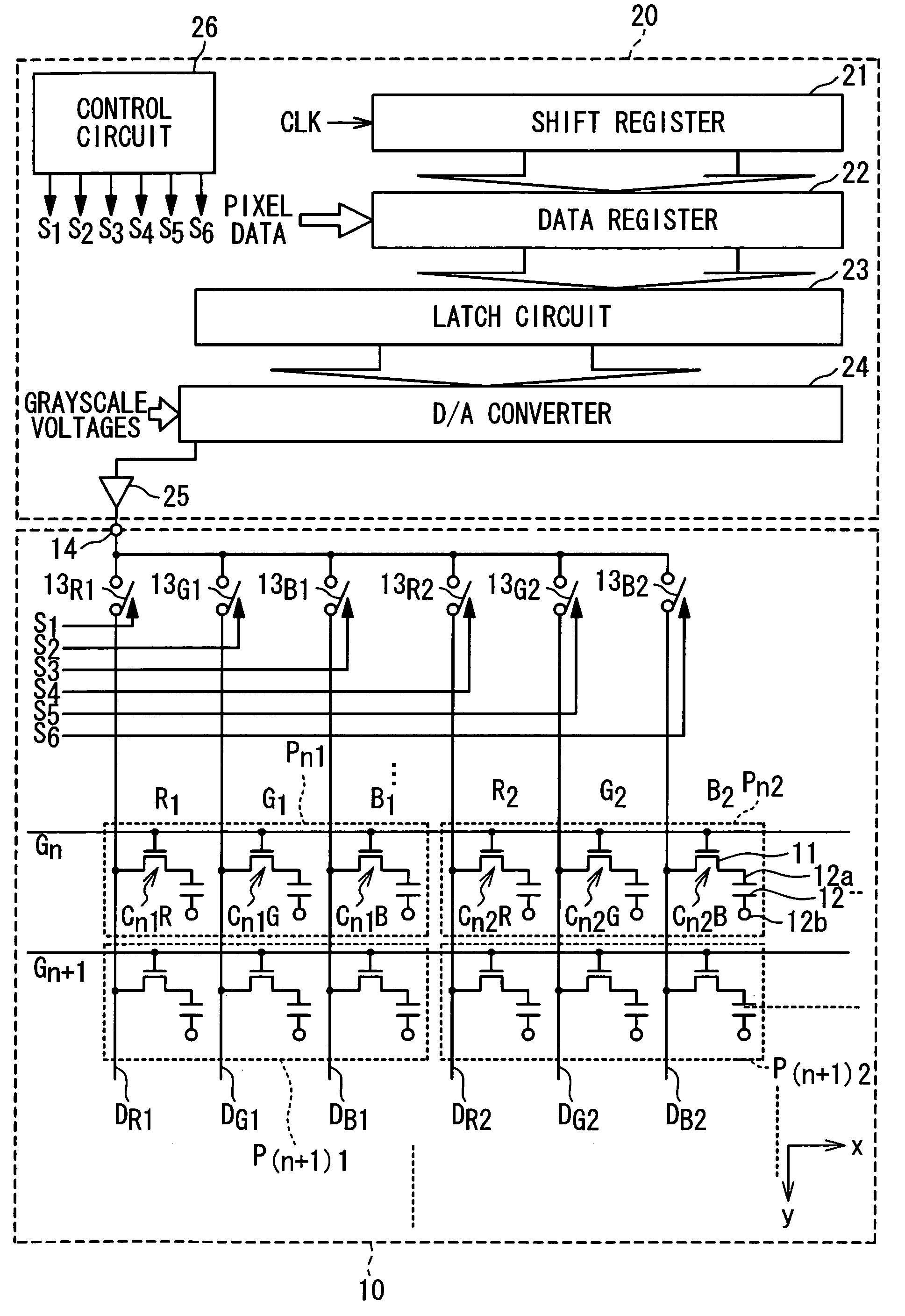 Method and apparatus for display panel drive