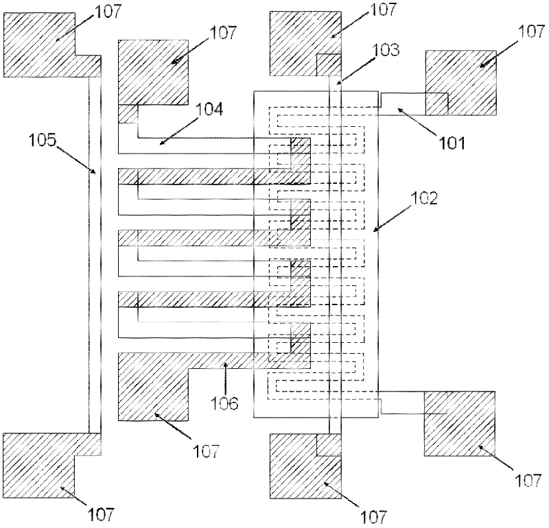 On-line test structure for Seebeck coefficient of polysilicon-metal thermocouple