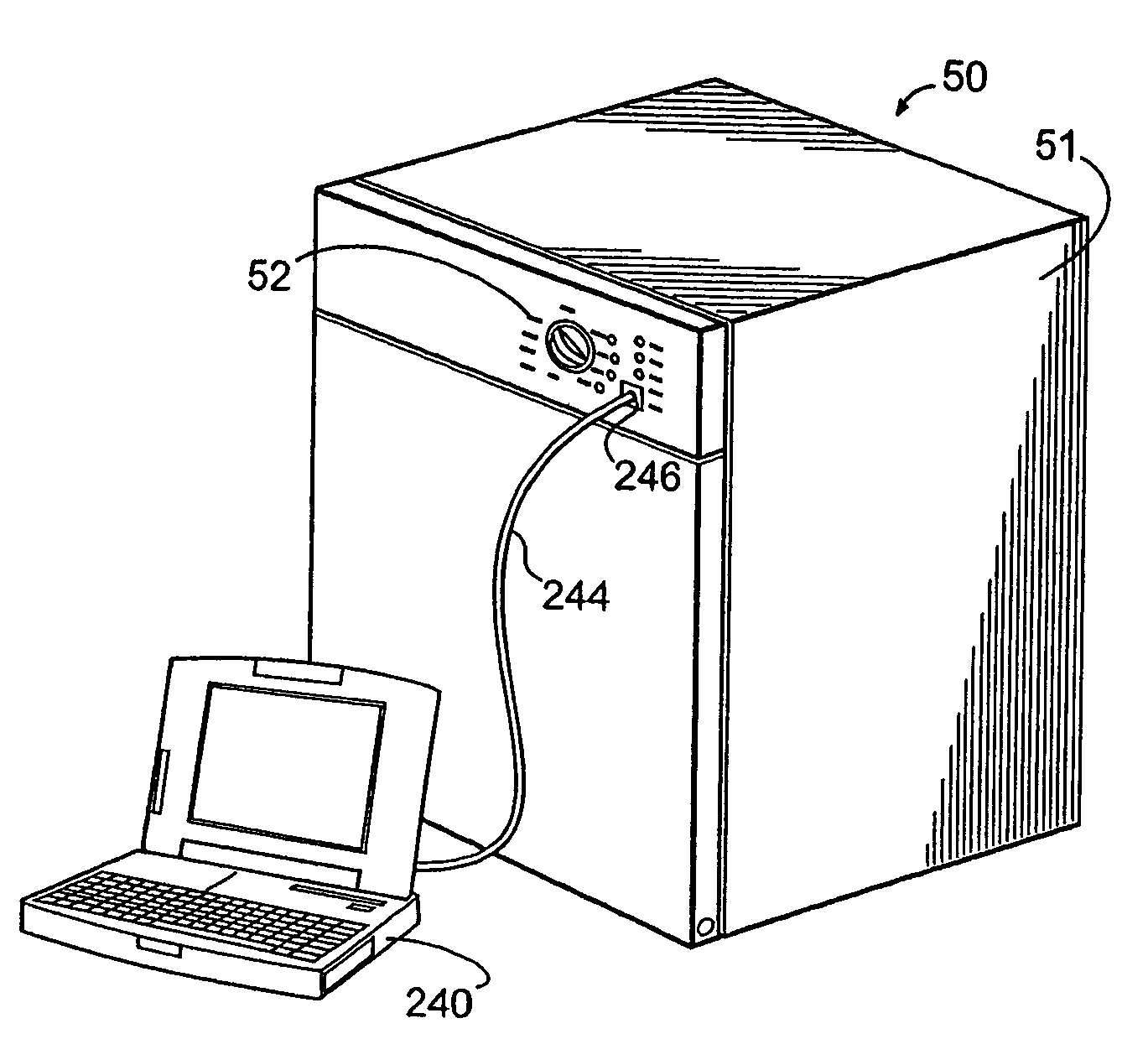 Method and apparatus for enabling optical communication through low intensity indicators in an appliance that uses a vacuum fluorescent display