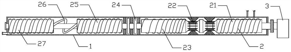 A kneading extrusion device