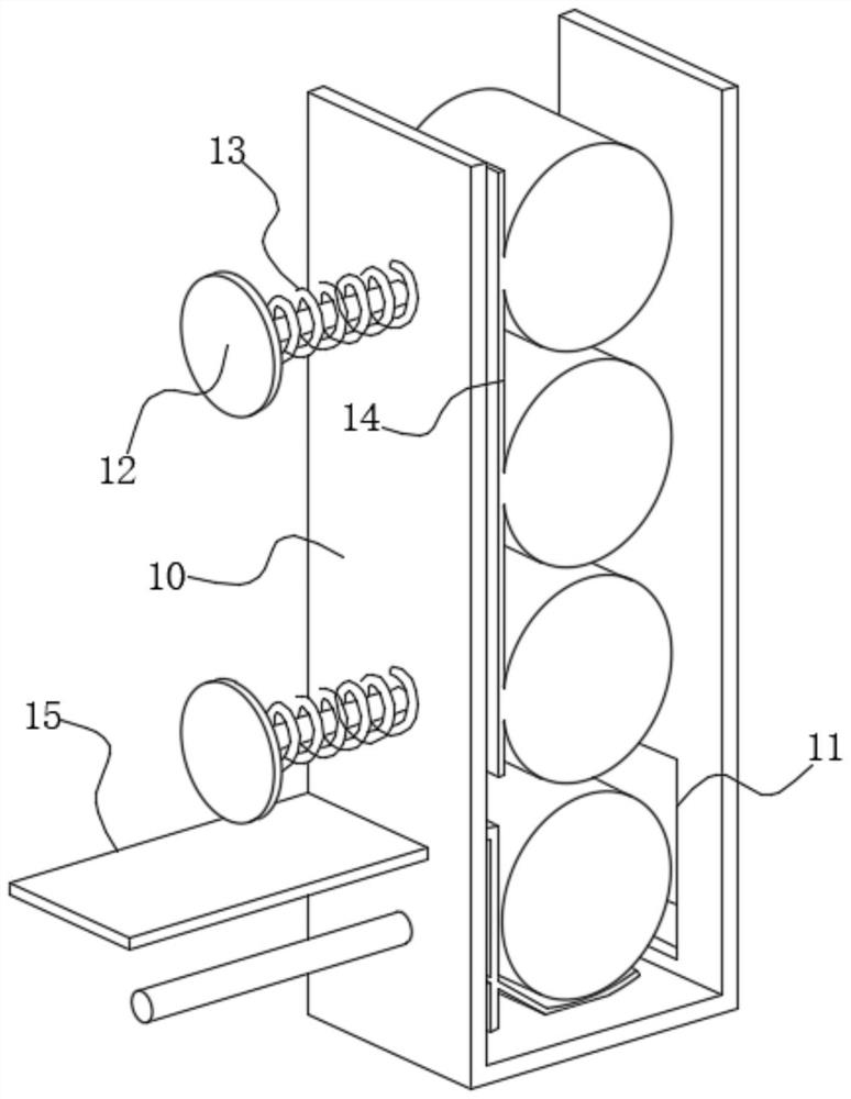 Chemical fiber cone yarn moving and placing mechanism