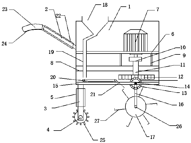 Simple potato seeding machine