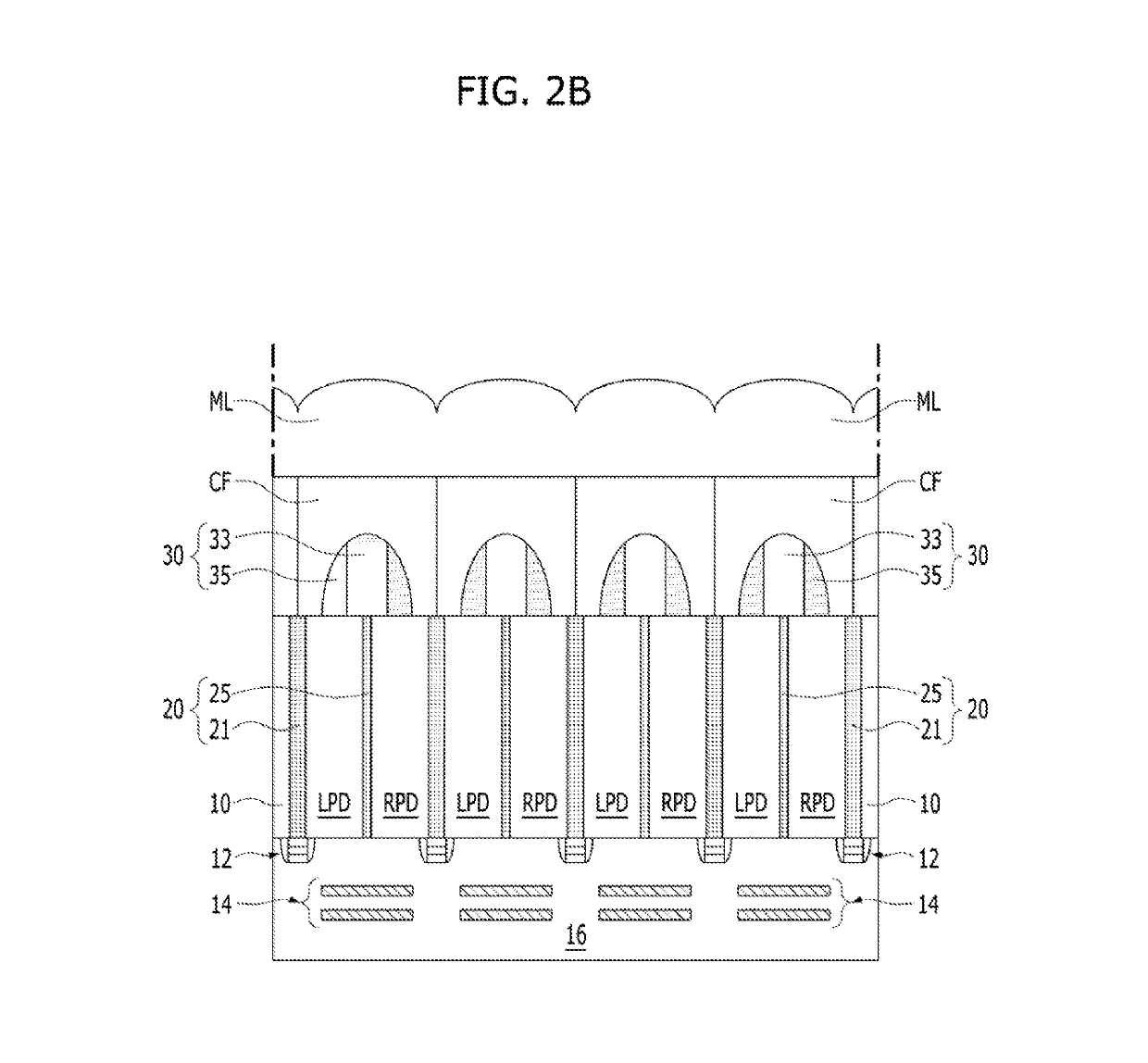 Image sensor having light refractive patterns