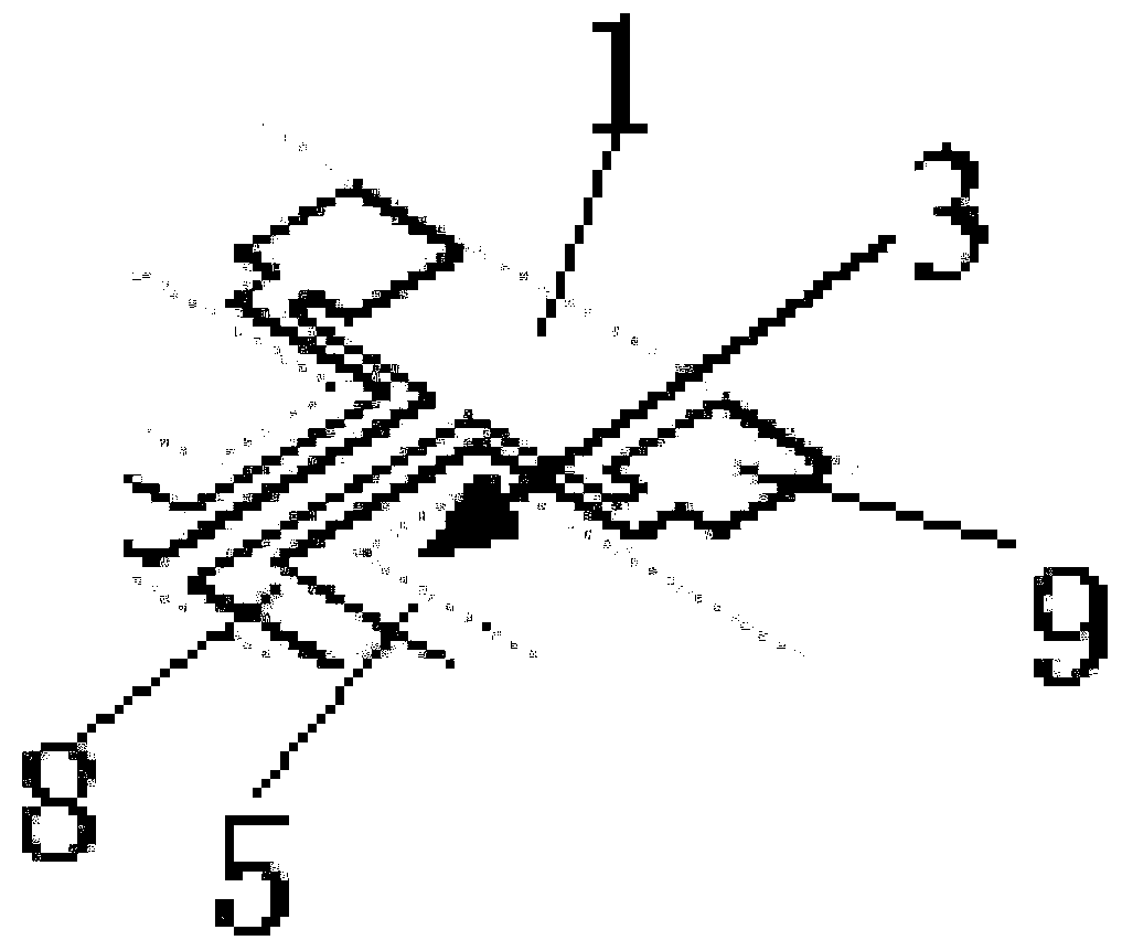 Multi-beam type single-mass in-plane biaxial acceleration sensor chip and preparation method thereof