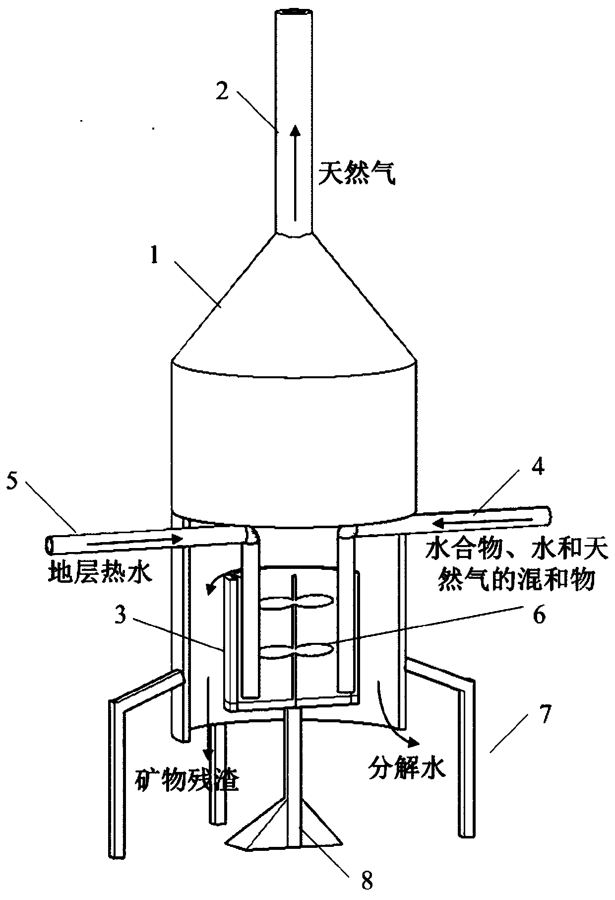 A kind of seabed natural gas hydrate exploitation device and exploitation method