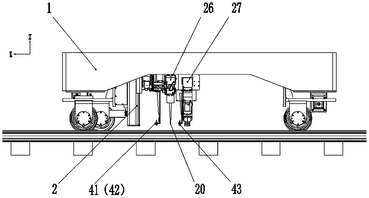 Device and method for additive manufacturing and subtractive manufacturing repairing of steel rail by combining laser cladding with machining