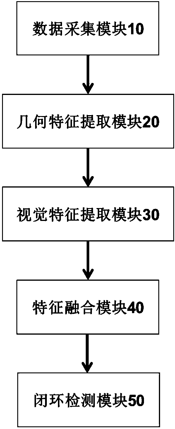 Closed-loop detection system and method based on multi-feature fusion