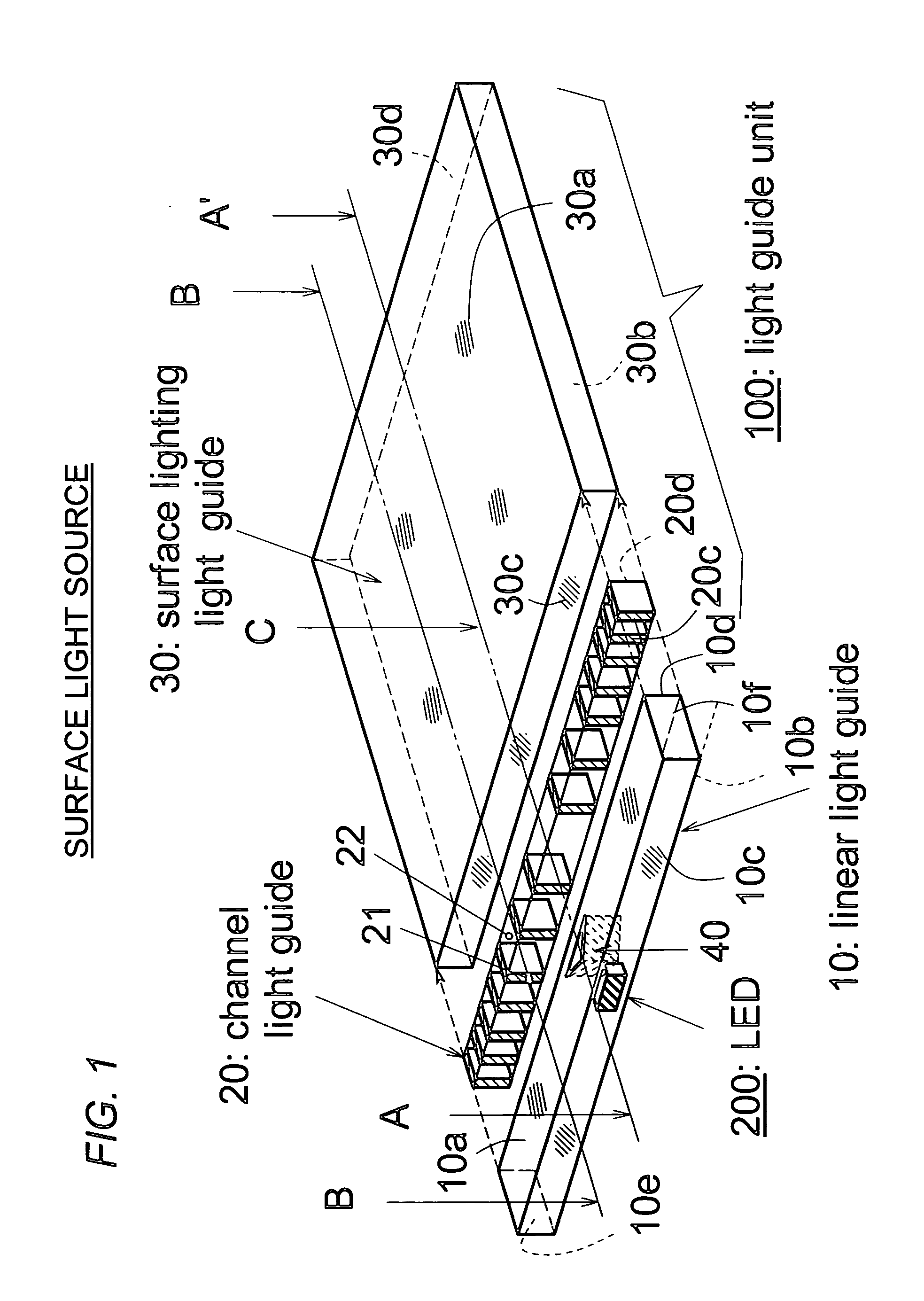 Surface illuminator using point light source