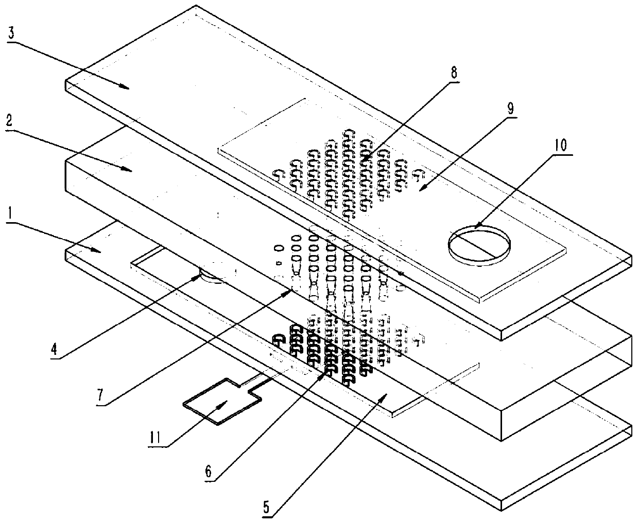 Microchannel heat exchanger structure with spray pipe and work method