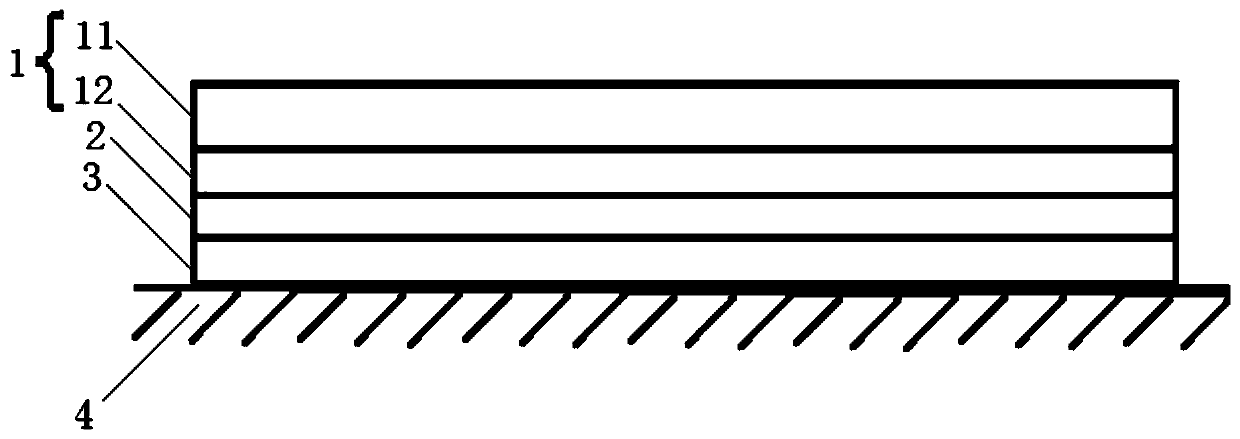 Loading transmission type semi-rigid base asphalt pavement structure