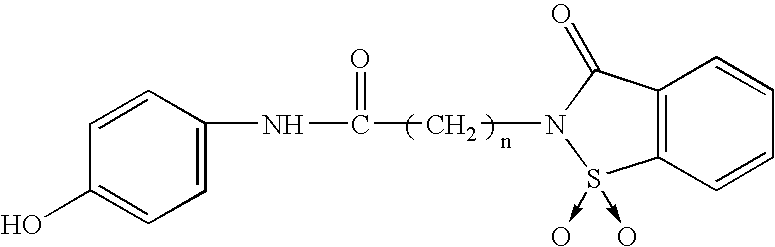 Synergistic combinations including N-acylated 4-Hydroxyphenylamine derivatives and caffeine