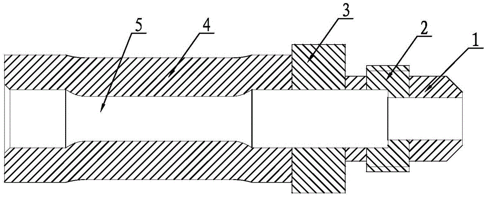 Riveting and expanding bolt bar guide sleeve for fluoroplastic heat exchange tube