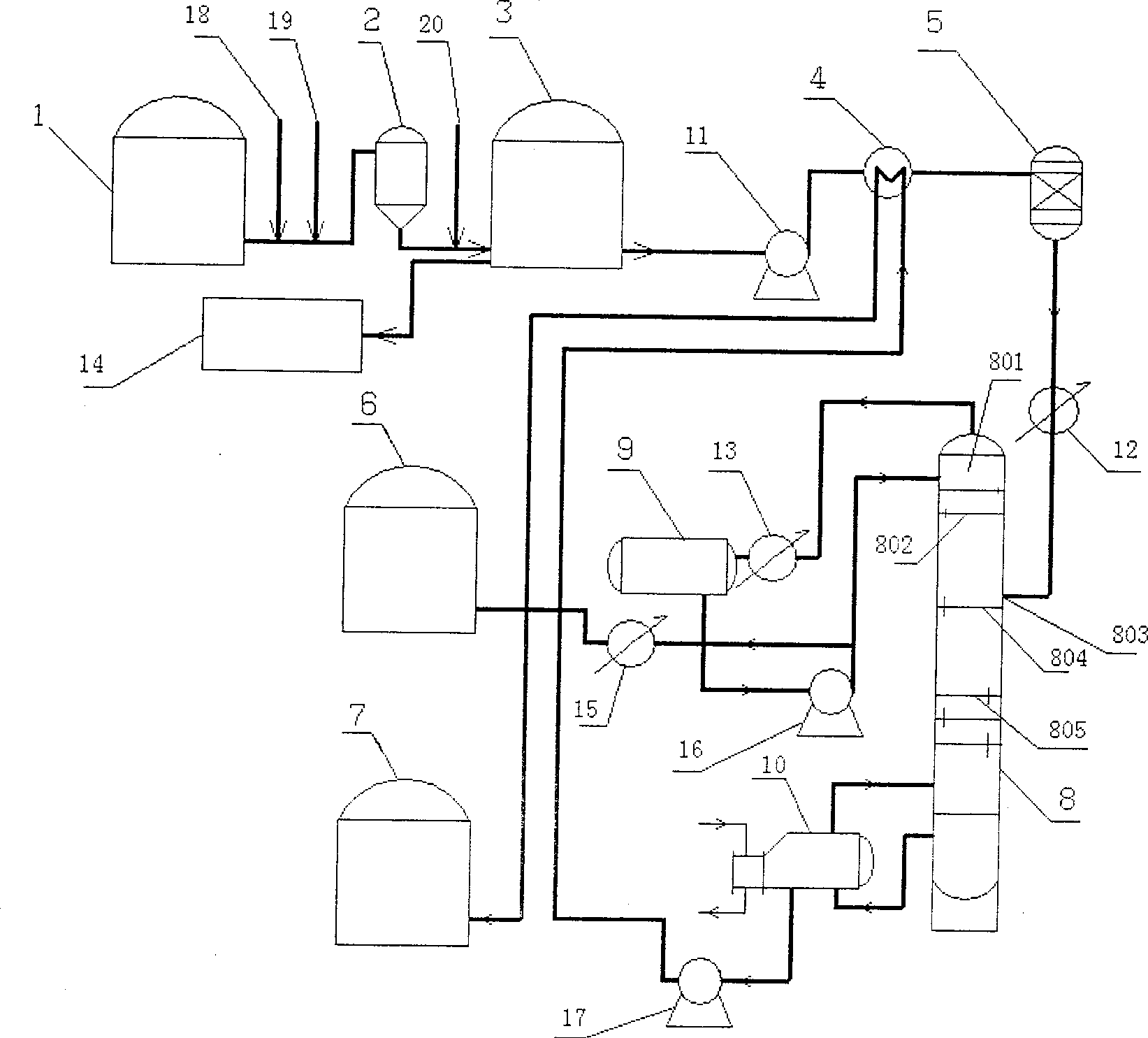 Gas field methanol sewage disposal process