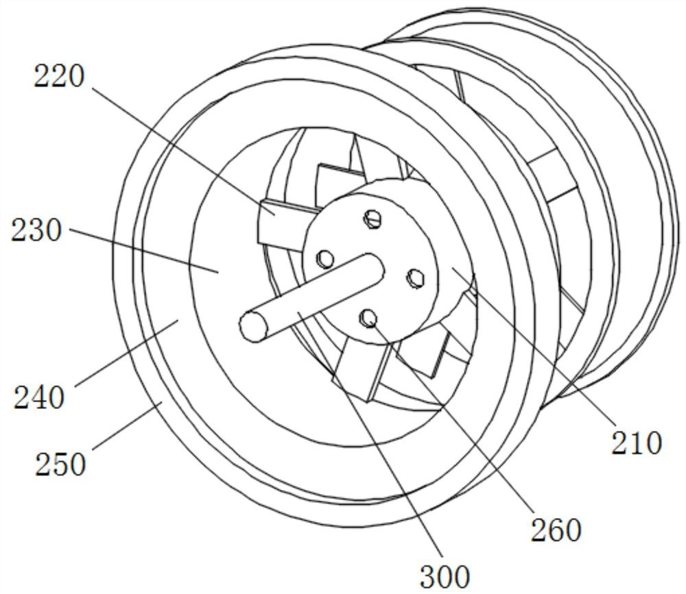 Anti-explosion and anti-damage type safety protection auxiliary wheel based on tire hub