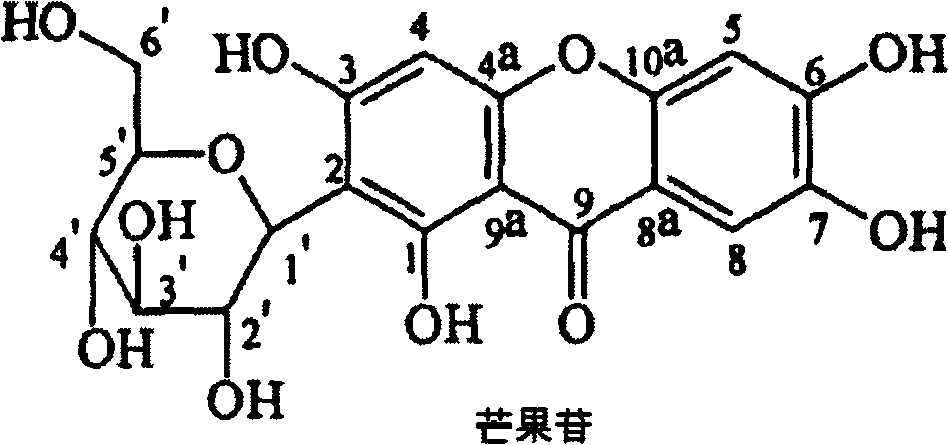 Mangiferin hepta-propyl-esterified derivative