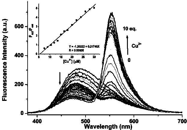 A kind of pyrrole-rhodamine acylhydrazone derivative and its preparation method and application