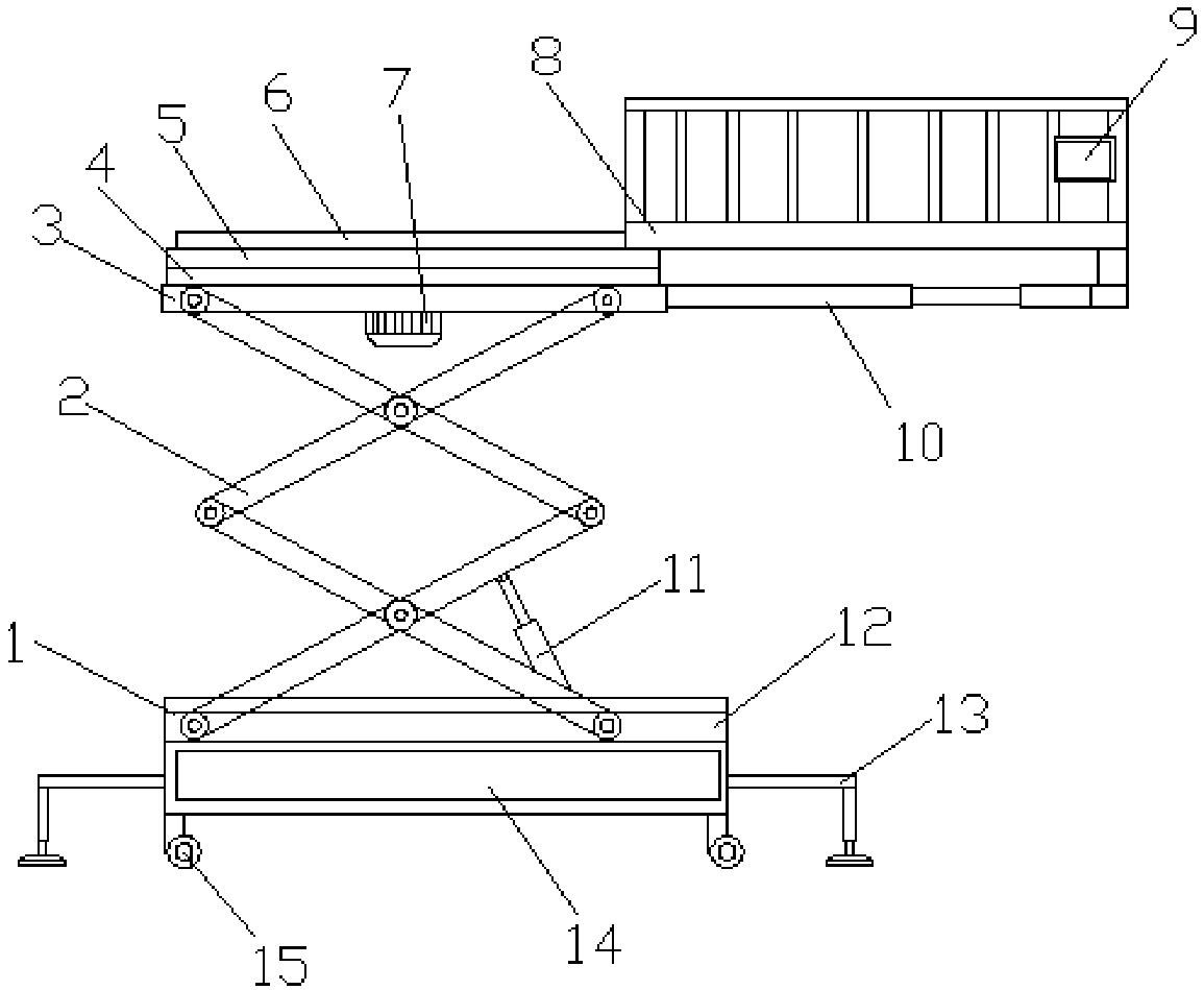 Multidirectional moving device of shear mode lifter