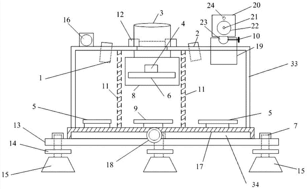 Controllable infrared photoelectric detection target device and diction method thereof