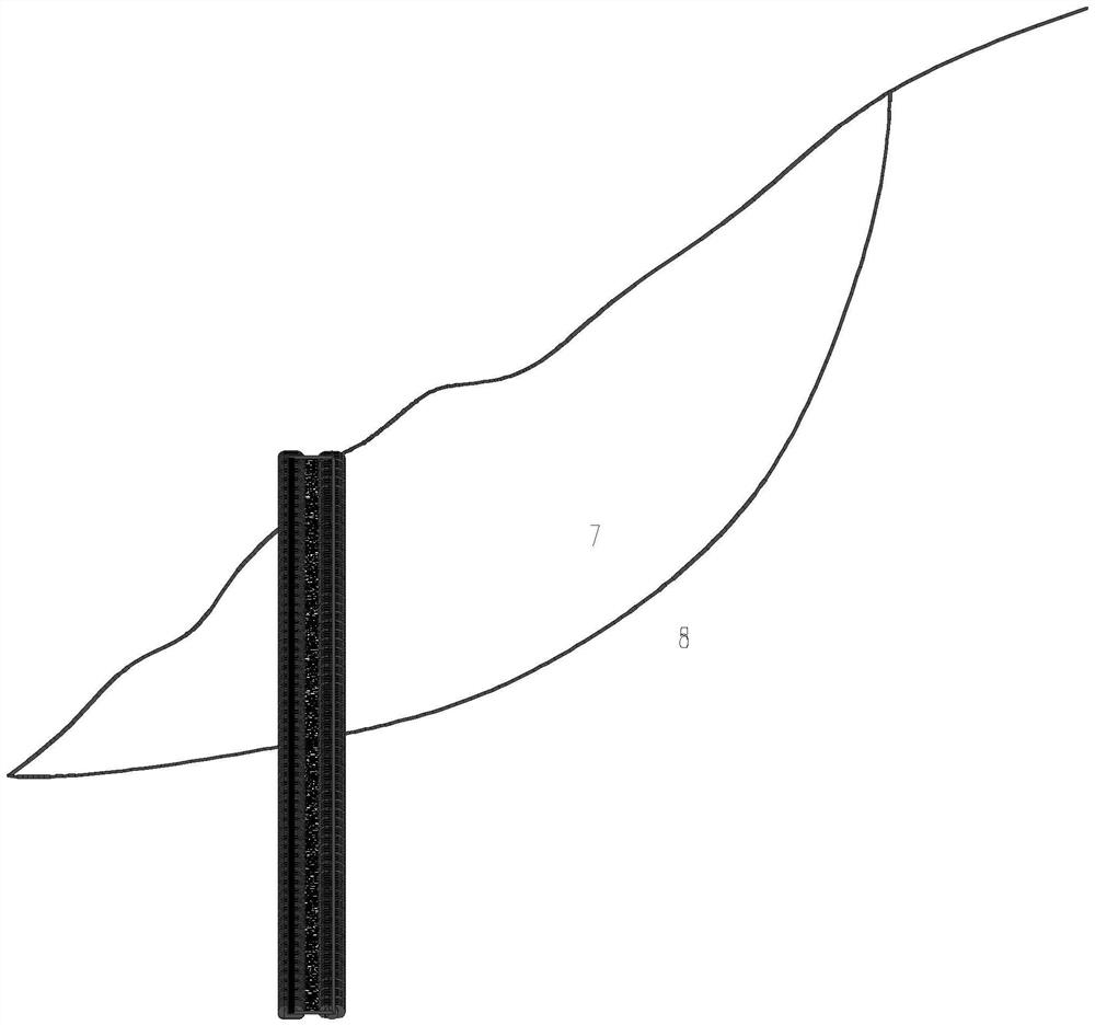 Large-diameter steel pipe anti-slide pile anti-corrosion protection layer and construction method thereof