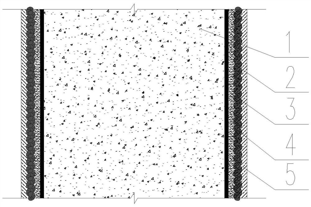 Large-diameter steel pipe anti-slide pile anti-corrosion protection layer and construction method thereof