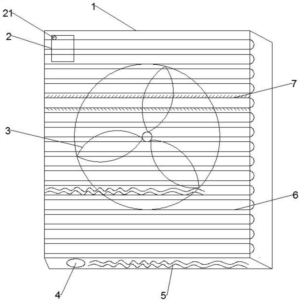 Household heating device capable of realizing efficient heat exchange