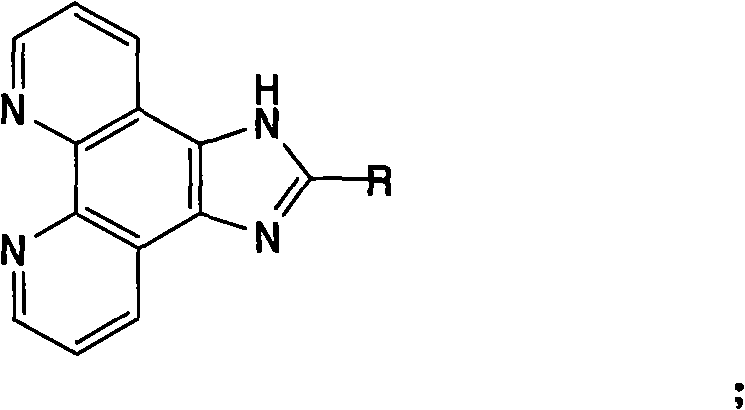 Application of imidazole [4,5-f][1,10] phenanthroline and derivative thereof to preparation of antineoplastic drug