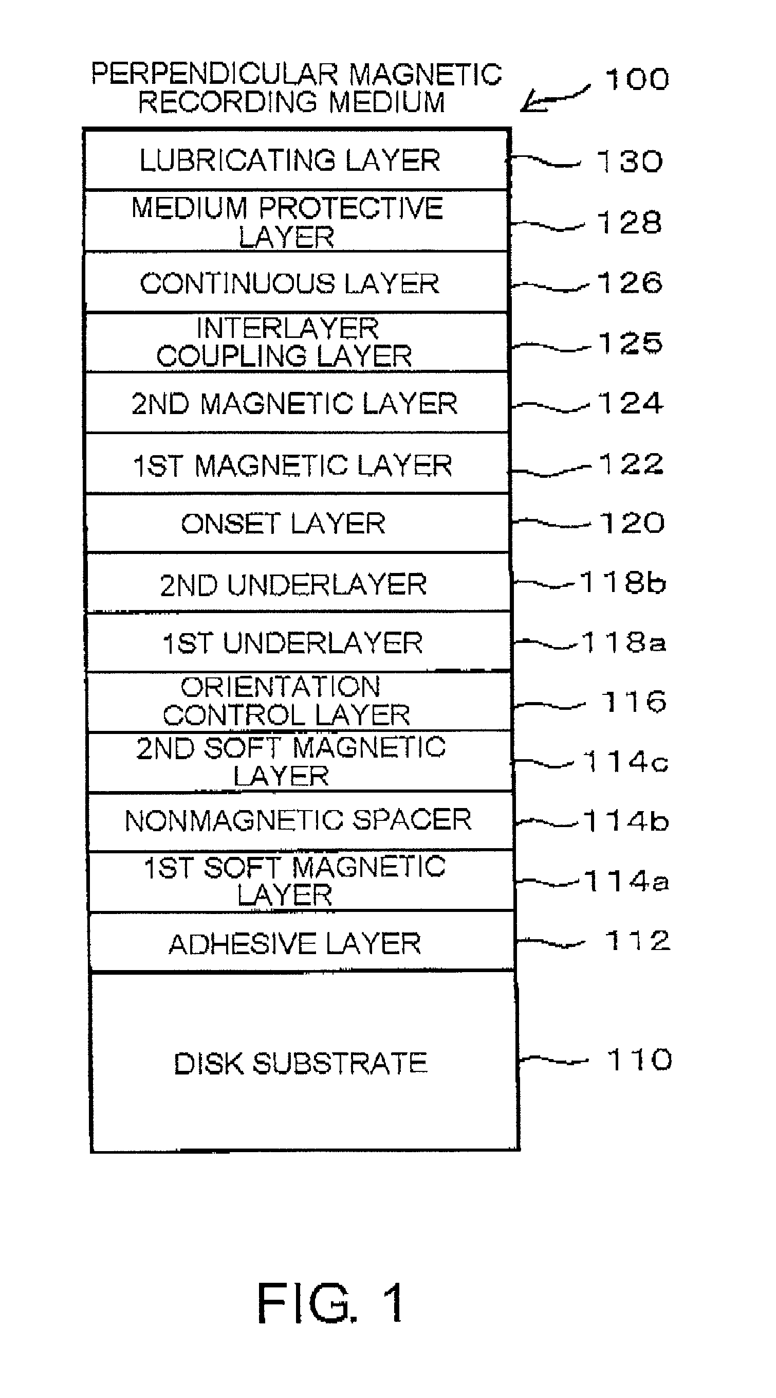 Perpendicular magnetic recording medium