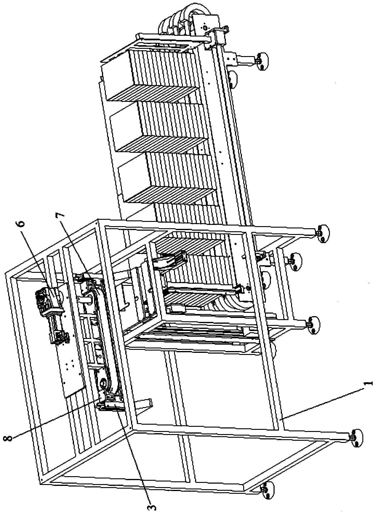 Partition plate automatic putting machine