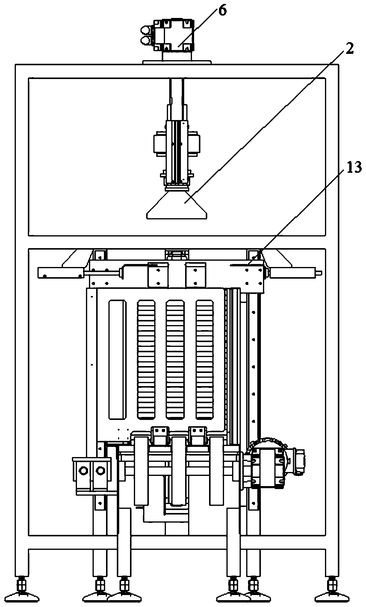 Partition plate automatic putting machine