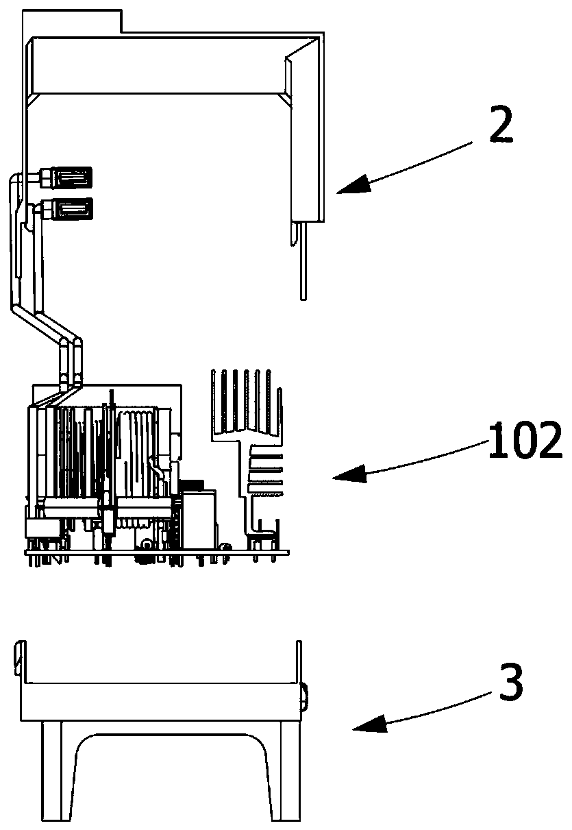 Improved microwave variable-frequency power supply assembly and heat dissipation structure