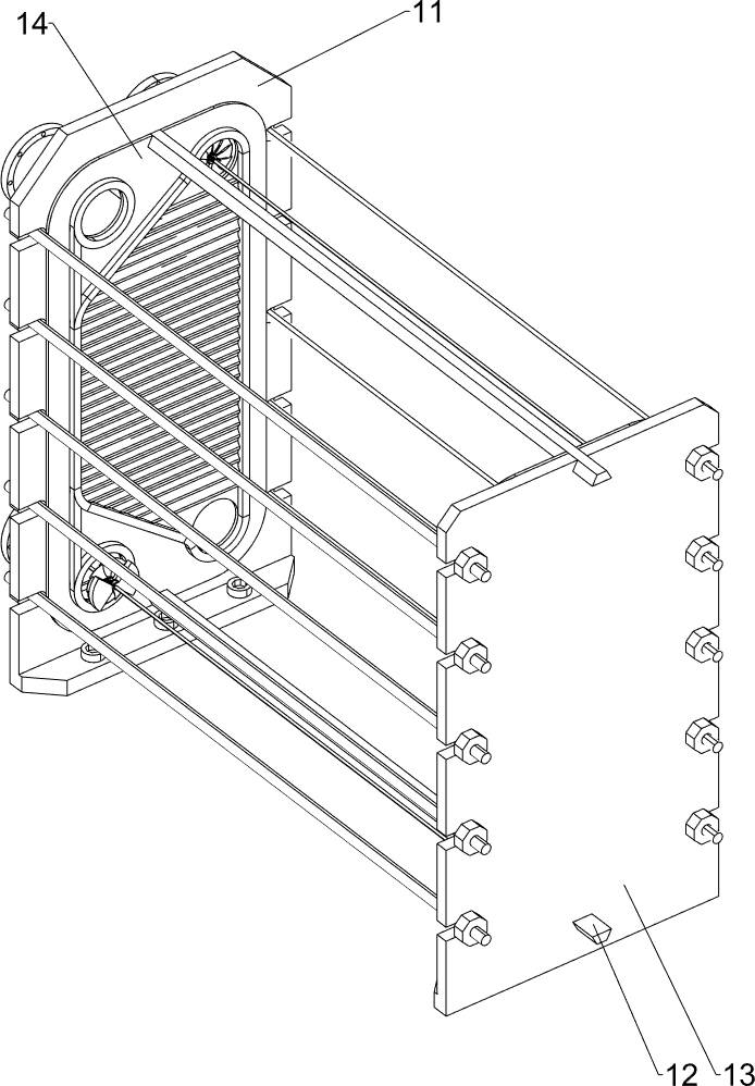 An environmentally friendly Tencel solvent purification treatment device with a self-cleaning plate heat exchanger