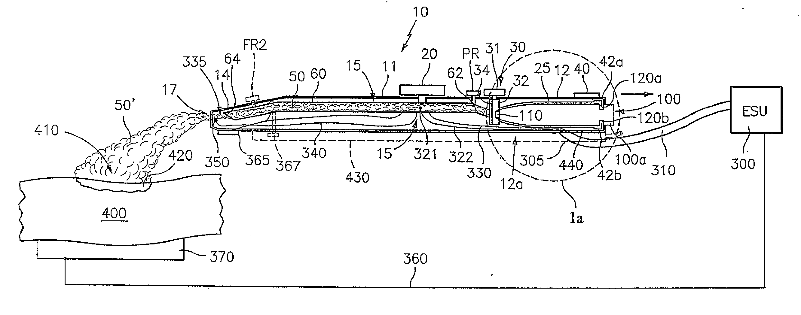 Self Contained, Gas-Enhanced Surgical Instrument