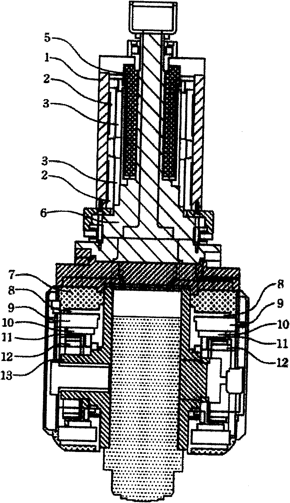 Direct driving type mainshaft head and synthetic processor and manufacturing method thereof