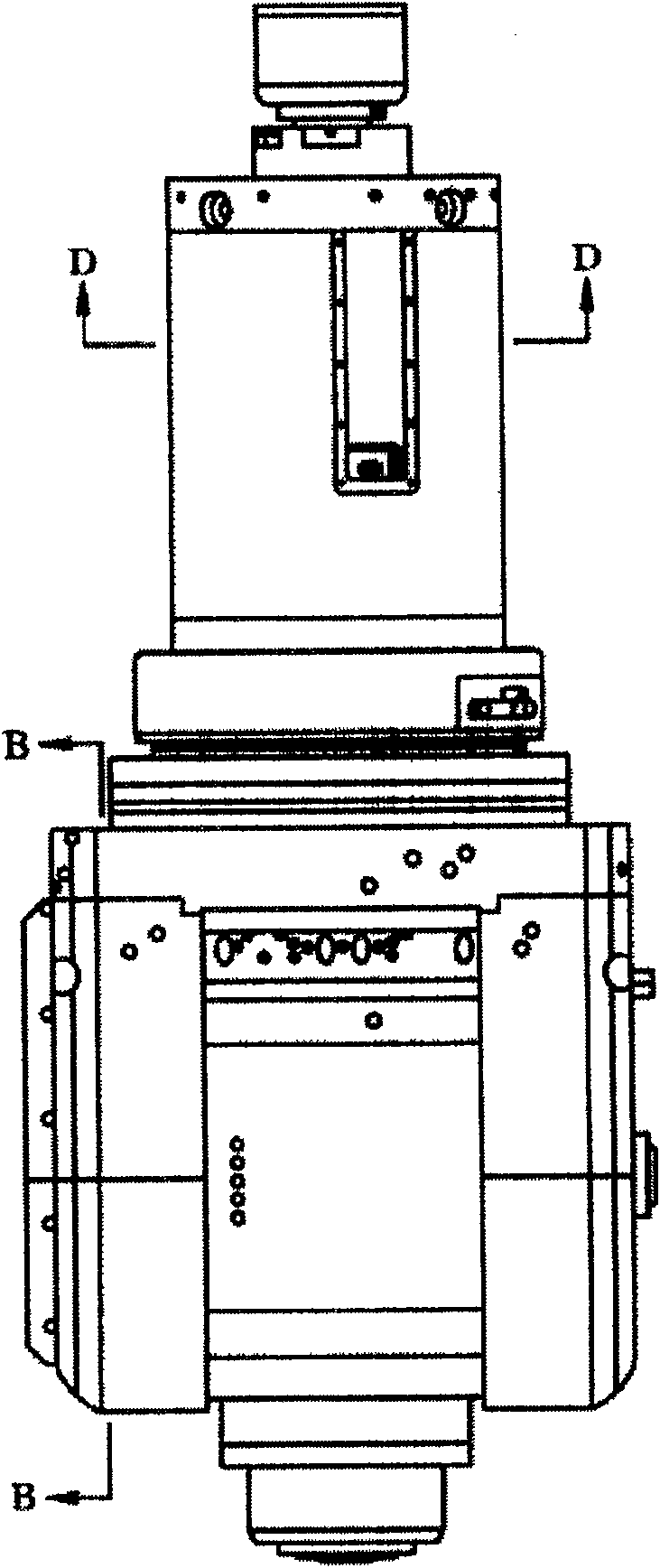 Direct driving type mainshaft head and synthetic processor and manufacturing method thereof