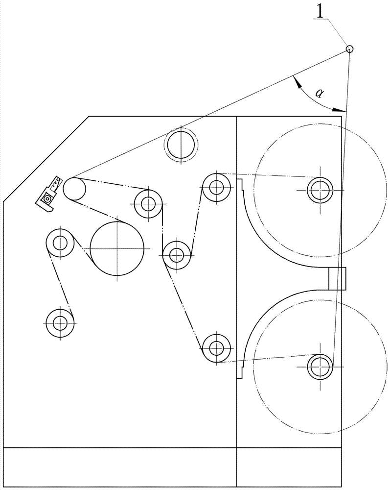 A high-speed slitting machine with automatic lifting, tightening and positioning paper core