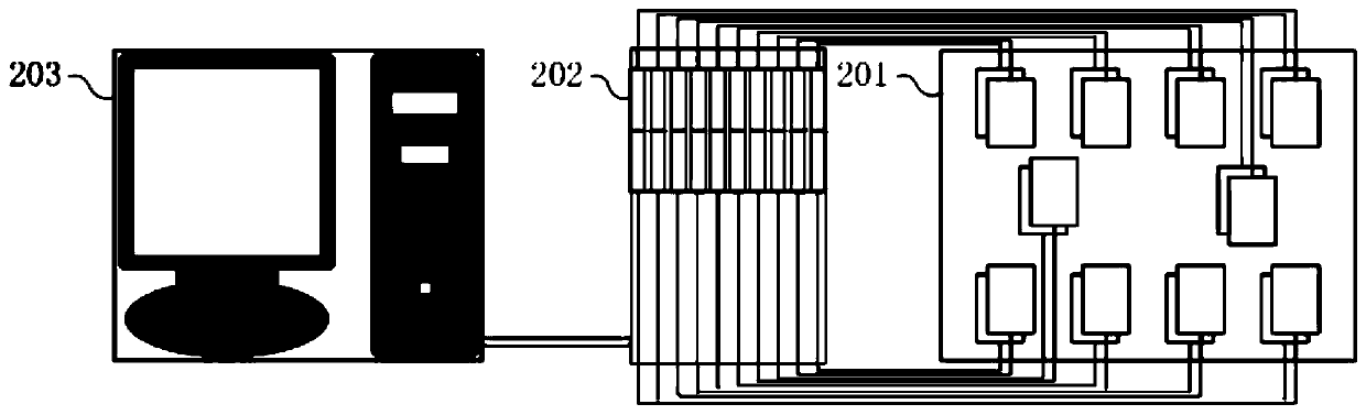 A batch hard disk accelerated degradation test method and device under vibration environment