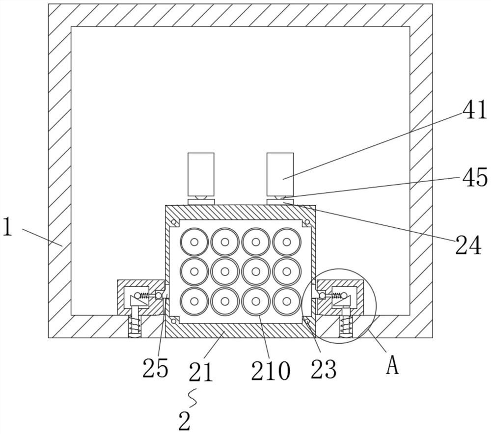 Battery storage structure of sound equipment